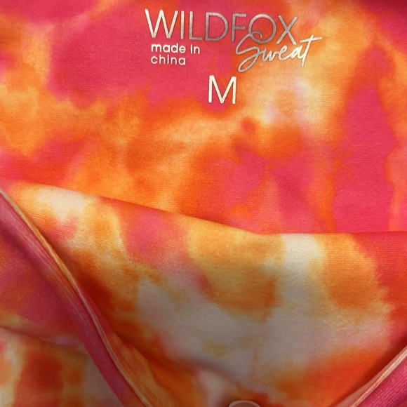 🌷✅WildFox Sweat Island Sunrise Tie Dye Tights in Fuchsia and Bright Mar… - Picture 6 of 7